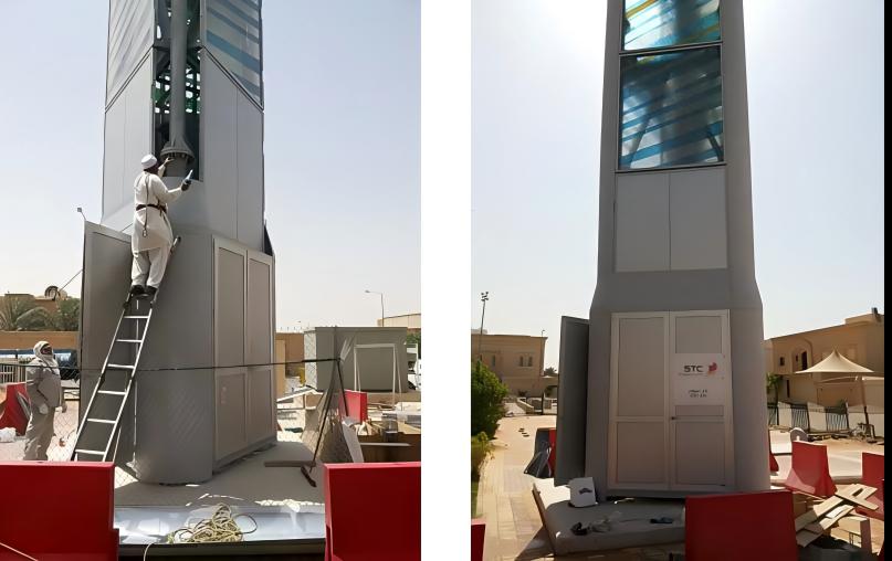 Torre de mosaico de 20 metros en Arabia Saudita